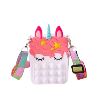 Силиконов монетник с животински принт, еднорог, уличен стил, водоустойчив и износоустойчив, компактно съхранение