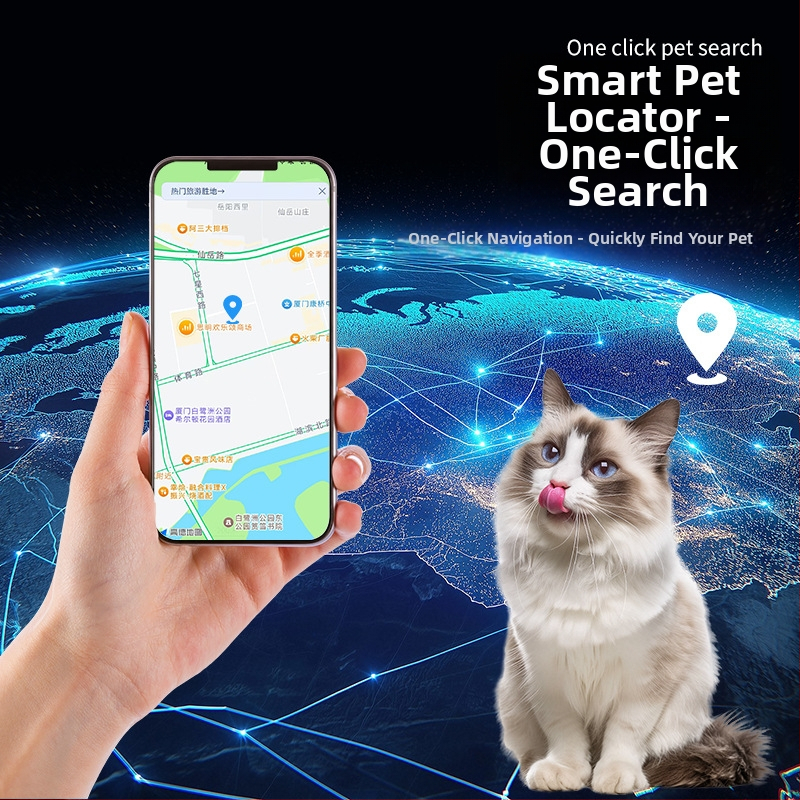 Bluetooth проследяващ нашийник за домашни любимци — Android и iOS съвместим за котки и кучета, модел F1A, 210mAh, обхват 20m, 35g, ABS
