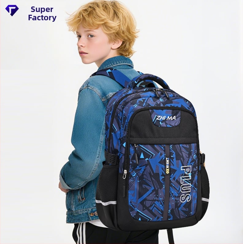 Sesame Baby училищен ранец, унисекс, ултралек полиестер, за ученици 1–9 клас, защита на гръбнака, дишащ дизайн, рефлекторни елементи за нощна безопасност, ремъци с въздушна възглавница