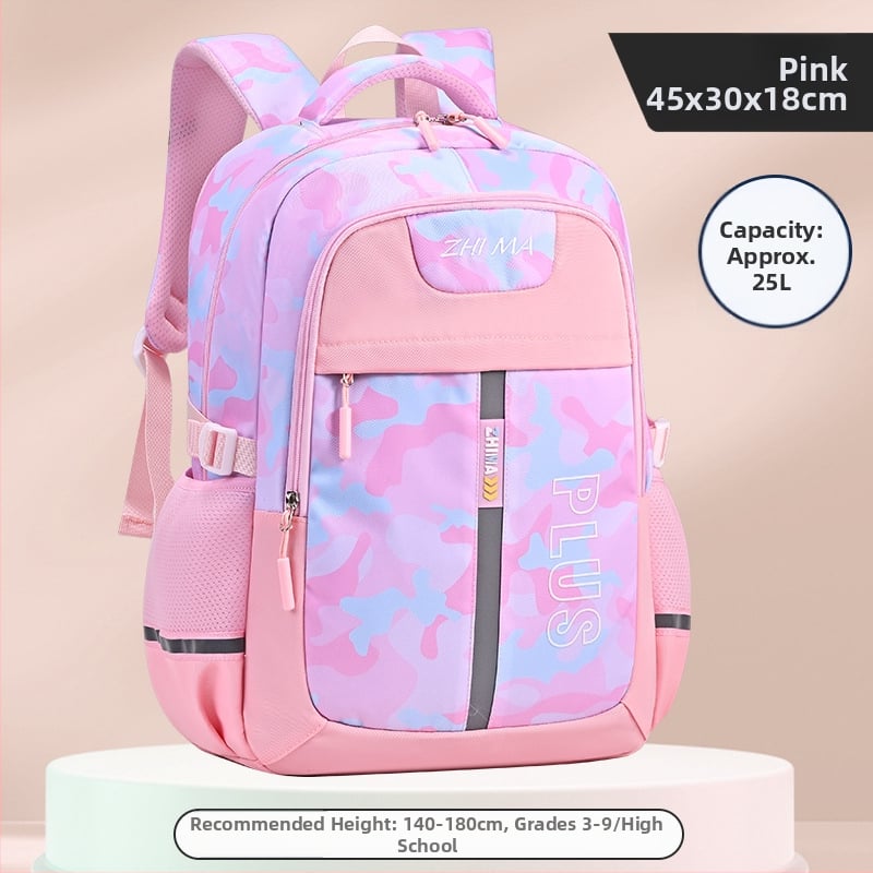 Sesame Baby училищен ранец, унисекс, ултралек полиестер, за ученици 1–9 клас, защита на гръбнака, дишащ дизайн, рефлекторни елементи за нощна безопасност, ремъци с въздушна възглавница