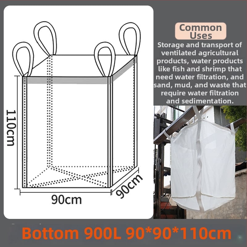 Veterná tonová taška na prepravu vody, kreviet, piesku a kalov; štvorcový tvar; materiál: mimoriadne odolná sieťovina; kapacita: viacero veľkostí; značka Kaixiu