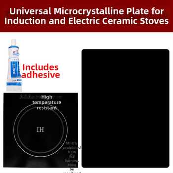 Стъклен панел за нагряване за индукционен котлон – кръгла форма, микро-кристална плоча, аксесоар за електрическа керамична плита