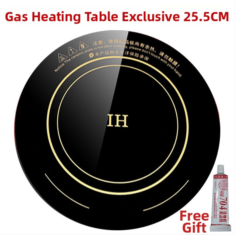 Стъклен панел за нагряване за индукционен котлон – кръгла форма, микро-кристална плоча, аксесоар за електрическа керамична плита