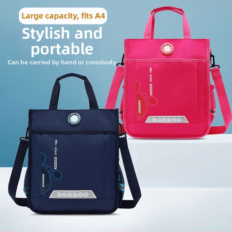 Платнена чанта за ученици от началното училище, кръстосана презрамка, голям капацитет, водоустойчива, ултралека — Babu Bean