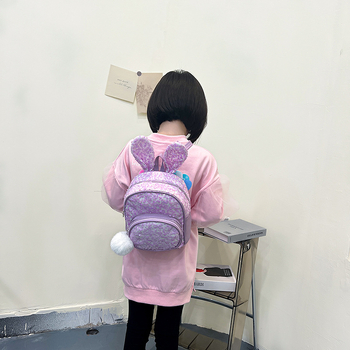 Gyermekek hátizsák nyuszifüllel – PU anyag, vízálló, modell 508, bélés poliészter