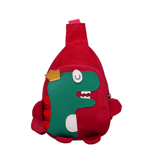 Dječja torba preko ramena s dinosaurusom - unisex, Oxford tkanina, lagana, bez podstavke, karikaturni dizajn
