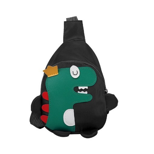 Dječja torba preko ramena s dinosaurusom - unisex, Oxford tkanina, lagana, bez podstavke, karikaturni dizajn