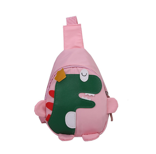 Dječja torba preko ramena s dinosaurusom - unisex, Oxford tkanina, lagana, bez podstavke, karikaturni dizajn