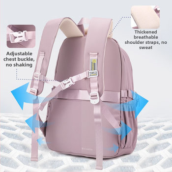 Раница за ученици: оксфорд плат, дишаща и водоустойчива, супер лека и издръжлива, разширяем капацитет, презрамки с въздушни подплънки