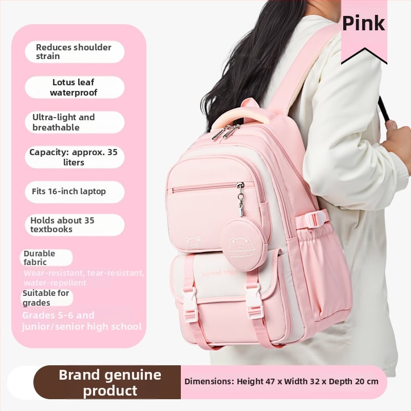 Раница за ученици: оксфорд плат, дишаща и водоустойчива, супер лека и издръжлива, разширяем капацитет, презрамки с въздушни подплънки