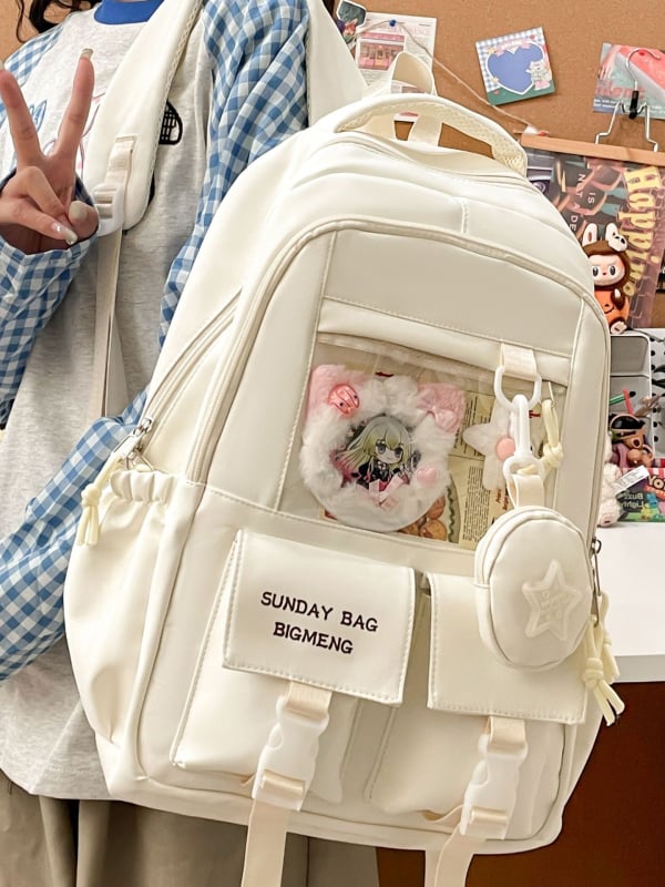 Ученическа раница унисекс за ученици 5–6 клас, найлон, водоустойчива, протектор за гръб