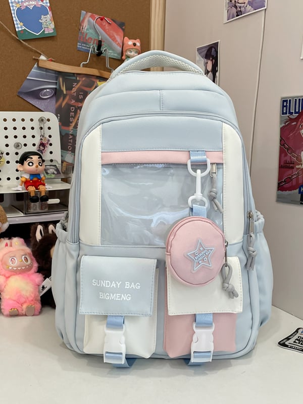 Ученическа раница унисекс за ученици 5–6 клас, найлон, водоустойчива, протектор за гръб