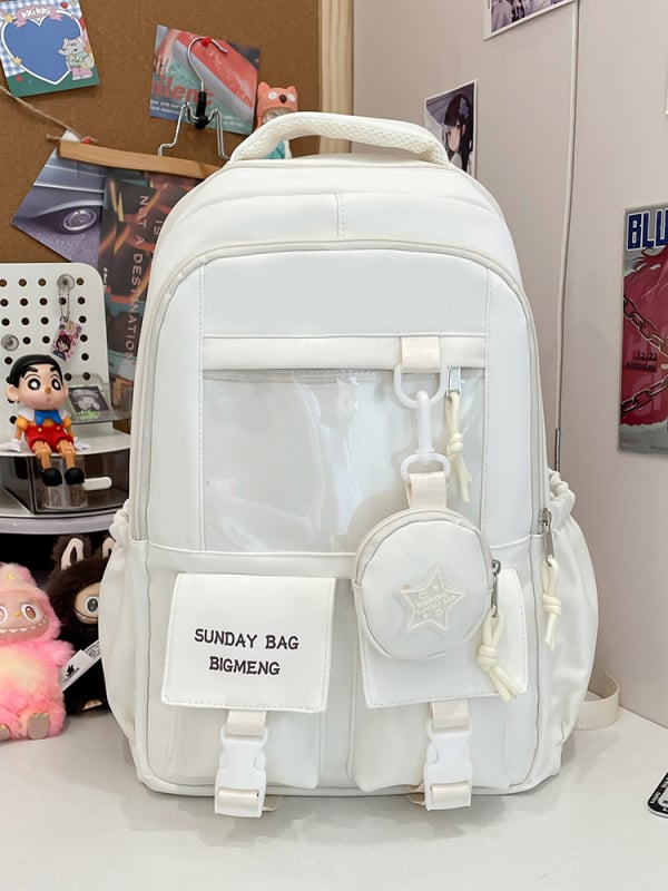 Ученическа раница унисекс за ученици 5–6 клас, найлон, водоустойчива, протектор за гръб