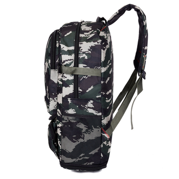 Планинска раница за туризъм 56–75 л, найлон, водоустойчива, износоустойчива, против кражба, разширяема, с извити презрамки, за 16-инчов лаптоп, геометричен принт