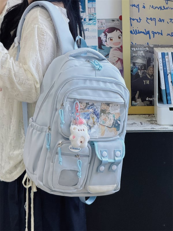 Ученическа раница с плат Oxford, дишащ дизайн, презрамки с въздушно подплъване, подплата от полиестер, подходяща за ученици от 3-4 клас