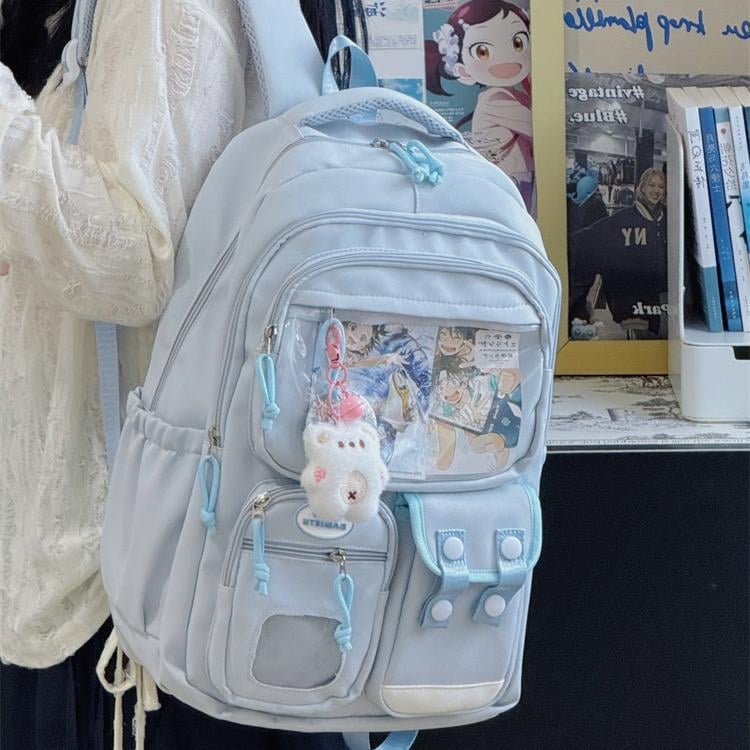 Ученическа раница с плат Oxford, дишащ дизайн, презрамки с въздушно подплъване, подплата от полиестер, подходяща за ученици от 3-4 клас