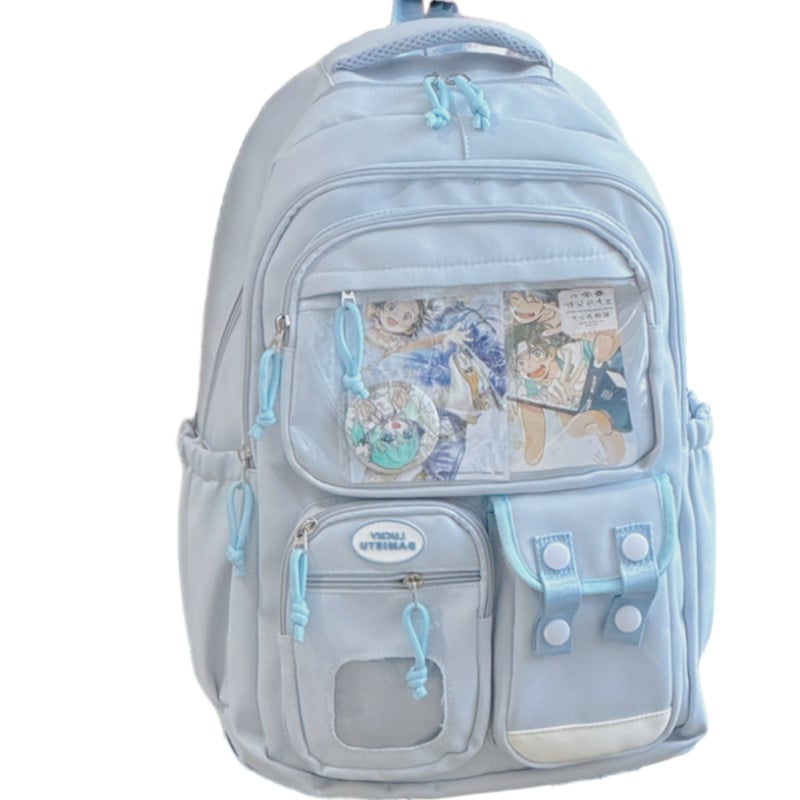 Ученическа раница с плат Oxford, дишащ дизайн, презрамки с въздушно подплъване, подплата от полиестер, подходяща за ученици от 3-4 клас