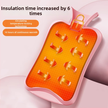 Pliušinis karšto vandens maišelis su PVC aukštos tankio, pripildytas vandeniu, 300 g, skirta viso kūno šildymui