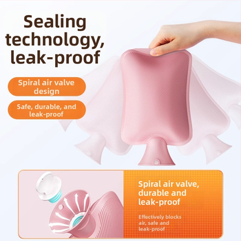 Pliušinis karšto vandens maišelis su PVC aukštos tankio, pripildytas vandeniu, 300 g, skirta viso kūno šildymui