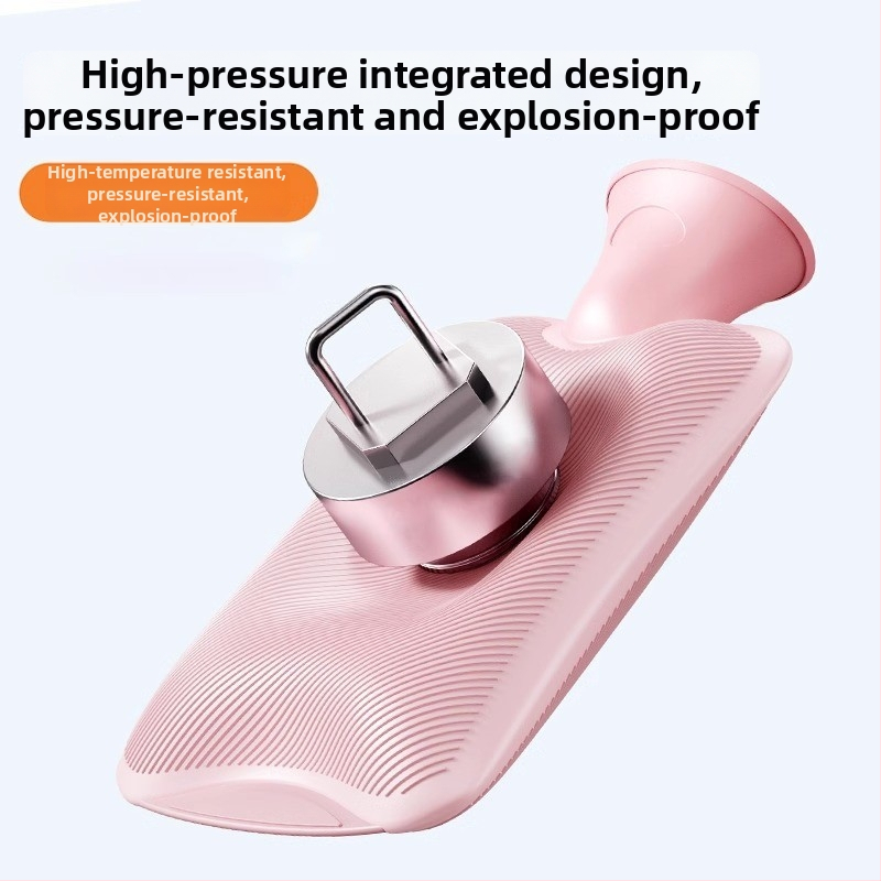 Pliušinis karšto vandens maišelis su PVC aukštos tankio, pripildytas vandeniu, 300 g, skirta viso kūno šildymui