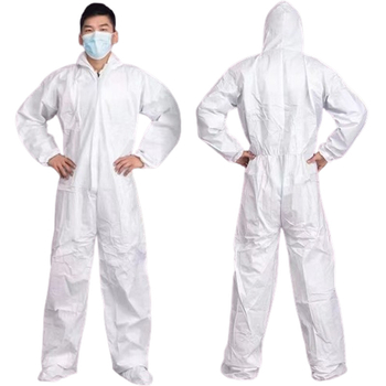 Еднократни защитни гащеризони PP+PE, водоустойчиви и прахоустойчиви, цялостен модел за лаборатории, чисти стаи, ферми и инспекции
