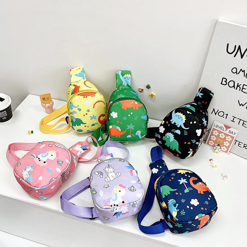 Dječja crossbody torba s motivom dinosaura — najlon materijal, ultra lagana, protiv krađe, otporna na habanje, za svakodnevnu upotrebu