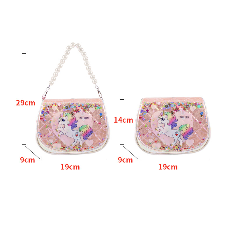 Dječja crossbody torbica u obliku jednoroga, materijal: superfinom vlakna, vodootporna, kapacitet 20, podstava od najlona