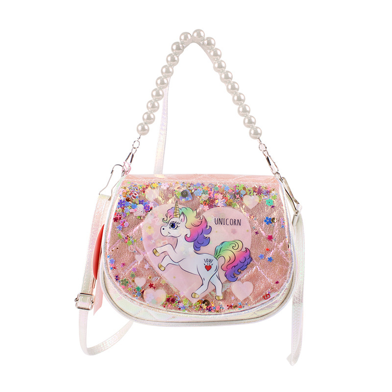 Dječja crossbody torbica u obliku jednoroga, materijal: superfinom vlakna, vodootporna, kapacitet 20, podstava od najlona