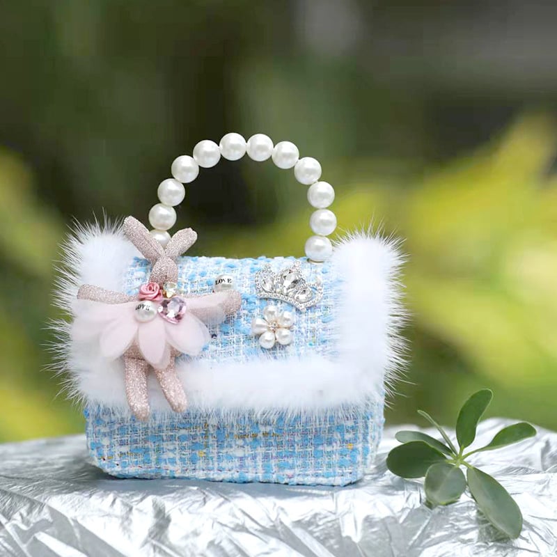 Plišani zeka crossbody novčanik za djevojčice i djecu – mini lutka torbica, podstava od poliestera, životinjski uzorak, dječji slatki stil (Jin Yuna)