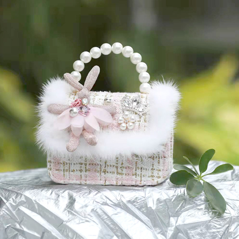 Plišani zeka crossbody novčanik za djevojčice i djecu – mini lutka torbica, podstava od poliestera, životinjski uzorak, dječji slatki stil (Jin Yuna)