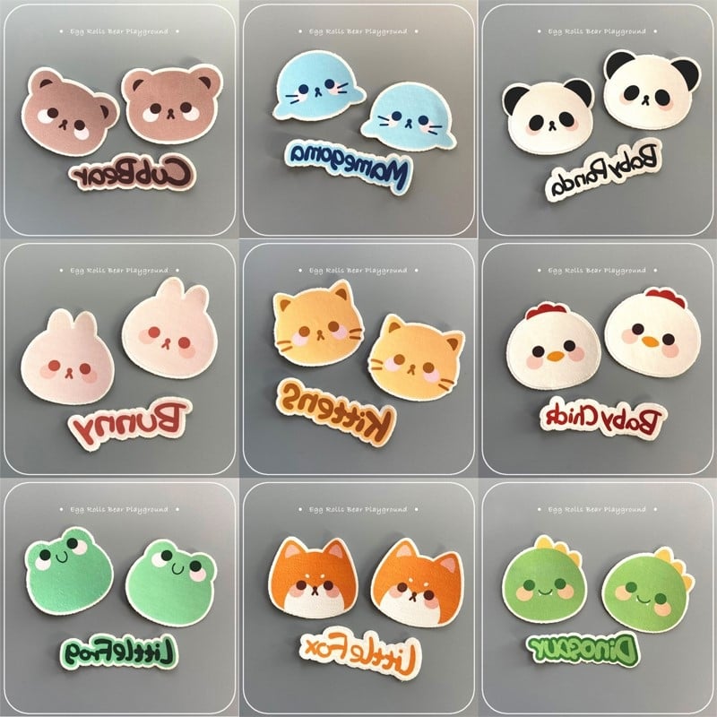 Комплект лицеви лепенки за зимни ски, карикатурно животно, памучен материал, за спорт на открито