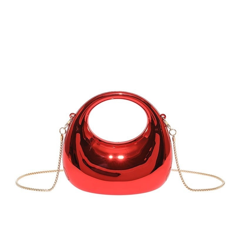 Crossbody чанта от акрил със форма на полумесец, магнитно закопчаване, вътрешен джоб, марка Yuxuan.