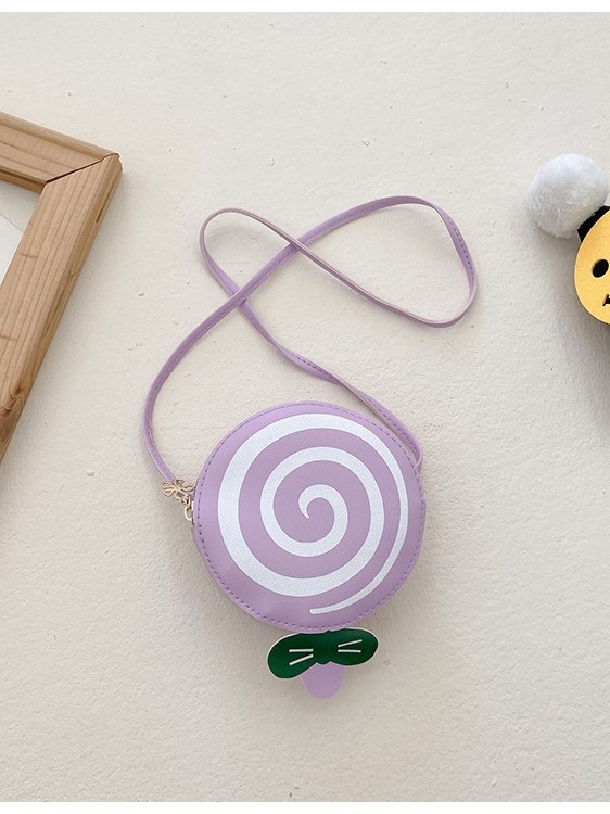 Dječja torbica za rame u korejskom stilu s Candy uzorkom, PU materijal, ultra lagana, podstava od sintetičke kože, za djevojčice predškolske dobi