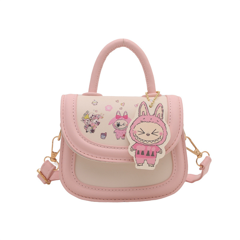 Dječja PU crossbody torba s anime uzorom, kvadratnog oblika, podstava od poliestera, za djevojčice