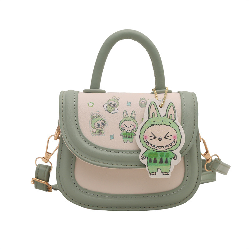 Dječja PU crossbody torba s anime uzorom, kvadratnog oblika, podstava od poliestera, za djevojčice