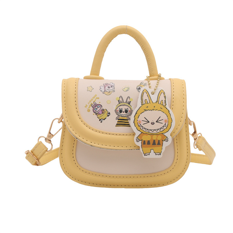 Dječja PU crossbody torba s anime uzorom, kvadratnog oblika, podstava od poliestera, za djevojčice