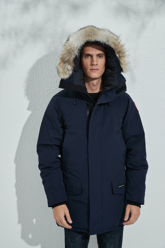 Geacă de puf cu umplutură din puf de gâscă alb, 360 g, țesătură exterioară 90% bumbac, impermeabilă și rezistentă la frig (-30°C până la -15°C), cu glugă, lungă