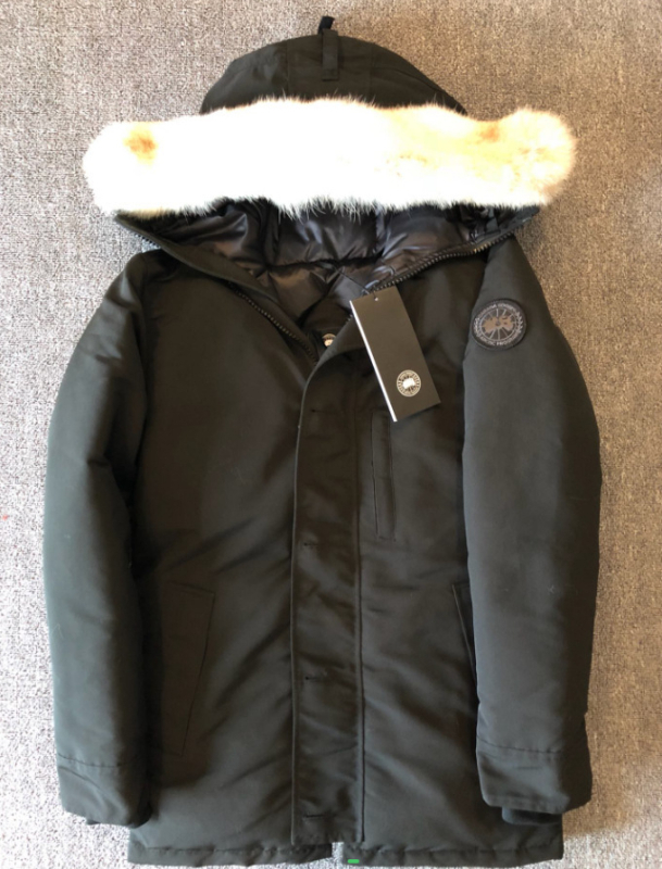 Geacă de puf cu umplutură din puf de gâscă alb, 360 g, țesătură exterioară 90% bumbac, impermeabilă și rezistentă la frig (-30°C până la -15°C), cu glugă, lungă