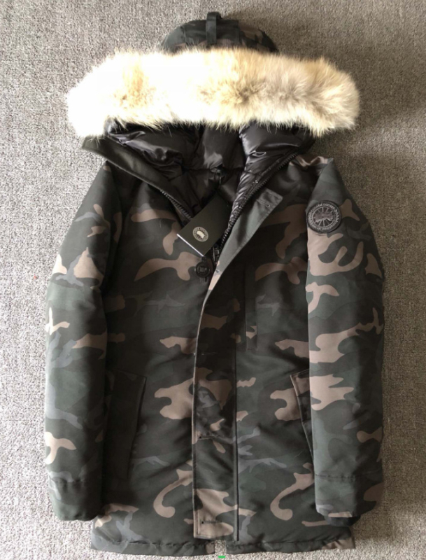 Geacă de puf cu umplutură din puf de gâscă alb, 360 g, țesătură exterioară 90% bumbac, impermeabilă și rezistentă la frig (-30°C până la -15°C), cu glugă, lungă