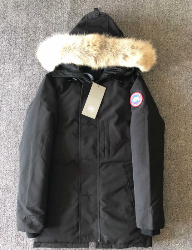 Geacă de puf cu umplutură din puf de gâscă alb, 360 g, țesătură exterioară 90% bumbac, impermeabilă și rezistentă la frig (-30°C până la -15°C), cu glugă, lungă