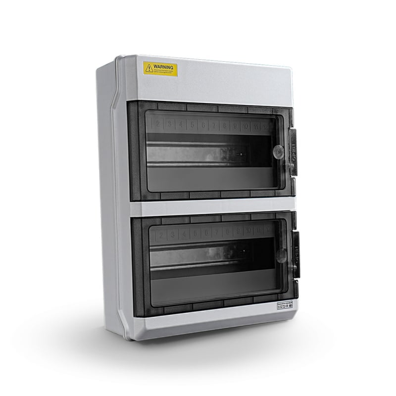 24-канална IP66 външна разпределителна кутия, PC корпус, медни клеми, CE сертифицирана