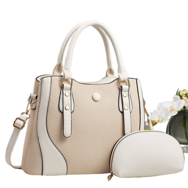 Ženska torbica preko ramena Crossbody od PU kože, gradski street style, Tote torba, vodoravni kvadratni oblik, zatvarač