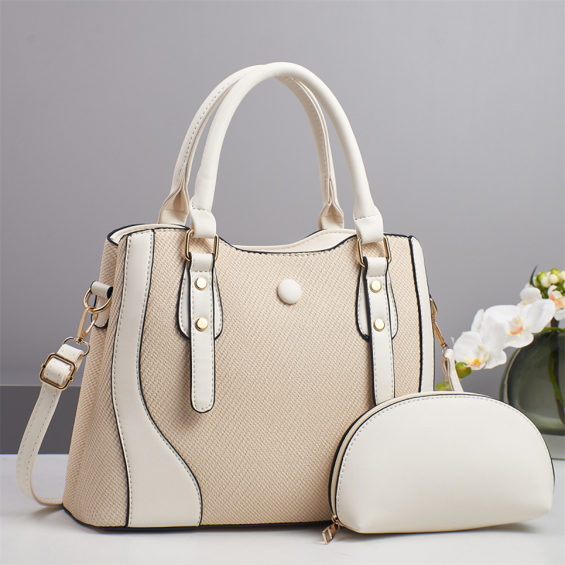 Ženska torbica preko ramena Crossbody od PU kože, gradski street style, Tote torba, vodoravni kvadratni oblik, zatvarač