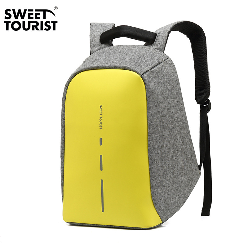 Ruksak protiv krađe za 15,6-inčni prijenosnik, Oxford platno, vodootporan, ergonomski stražnji panel, 20–35L, ulični stil poslovni ruksak