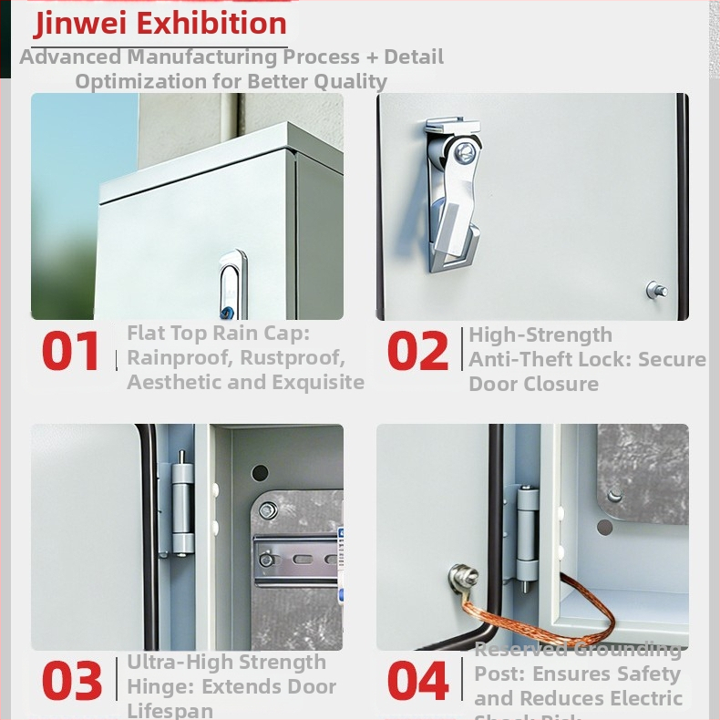 Външна водоустойчива разпределителна кутия за зарядно устройство, 5 вериги, монтаж на стена или на стойка, IP31, 32 A, корпус от галванизиран полимер