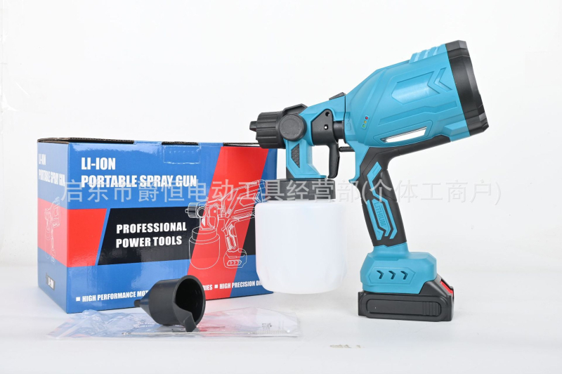 Bežični pištolj za bojanje, kompaktan dizajn, litijeva baterija, 20V
