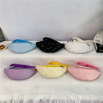 Dječja crossbody torba, jednofarbni dizajn s motivom male zvjezdice, najlon, podstava poliester, unisex, za vrtić, zima 2025