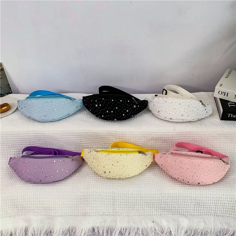 Dječja crossbody torba, jednofarbni dizajn s motivom male zvjezdice, najlon, podstava poliester, unisex, za vrtić, zima 2025