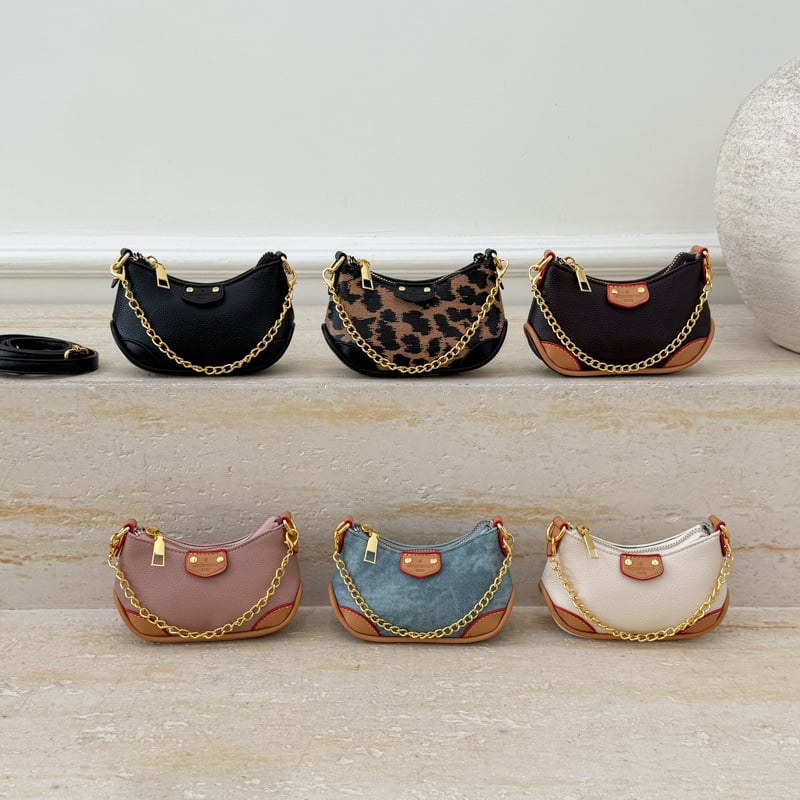 Djevojačka mini crossbody torbica, PU materijal, uzorak slova, podstava od poliester, prozračna i otporna