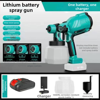 Donkin електрически спрей-пистолет за домашна употреба – презареждаща литиева батерия, All-in-One зарядно, за боядисване